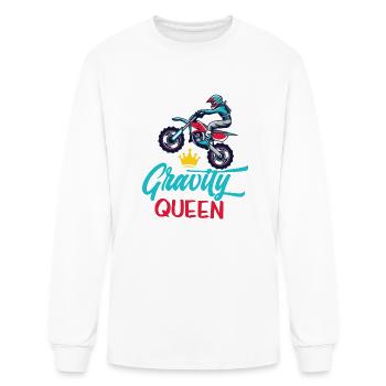 Motocross Gravity Queen - Men's Long Sleeve T-Shirt - white - Front