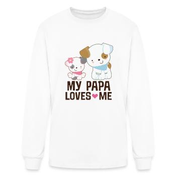 My Papa Loves Me Grandchild - Men's Long Sleeve T-Shirt - white - Front