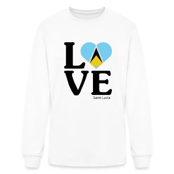 Love Saint Lucia - Men's Long Sleeve T-Shirt - white - Front