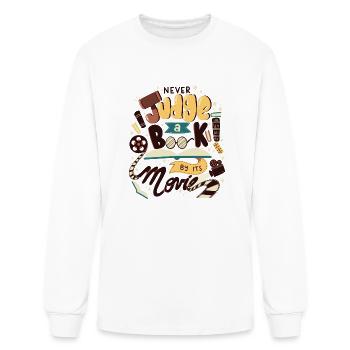 Never Judge A Book - Men's Long Sleeve T-Shirt - white - Front