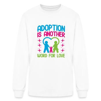 Adopt Gotcha Another Word For Love Adoption Day - Men's Long Sleeve T-Shirt - white - Front