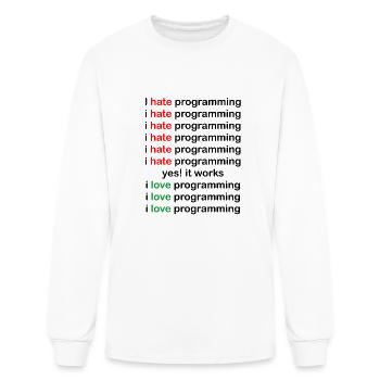I love programming - Men's Long Sleeve T-Shirt - white - Front