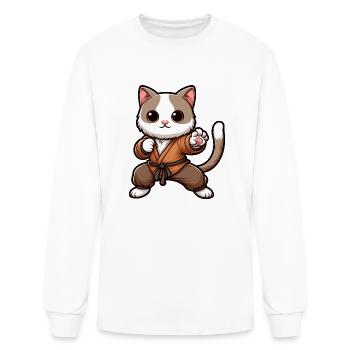 Zen Master of the Silent Whiskers - Men's Long Sleeve T-Shirt - white - Front