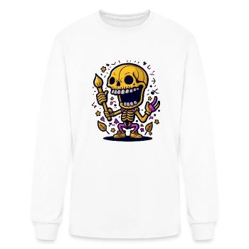 Clipart squelette - T-shirt à manches longues Homme - blanc - Devant