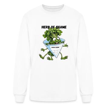 Cilantro- Herb of Shame Cone - Men's Long Sleeve T-Shirt - white - Front