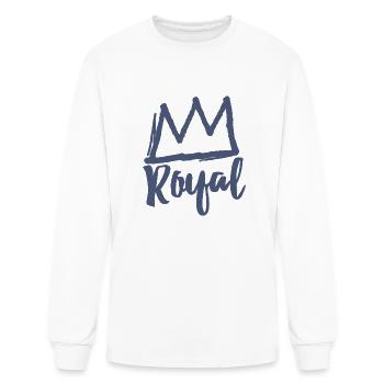 couronne royale - T-shirt à manches longues Homme - blanc - Devant
