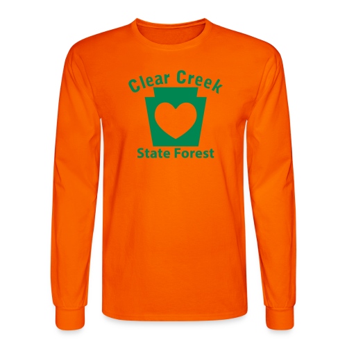 Clear Creek State Forest Keystone Heart - Men's Long Sleeve T-Shirt