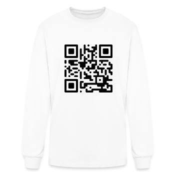 QR Codes are Dumb - Black - Men's Long Sleeve T-Shirt - white - Front
