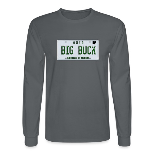 Ohio License Plate Big Buck Camo - Men's Long Sleeve T-Shirt