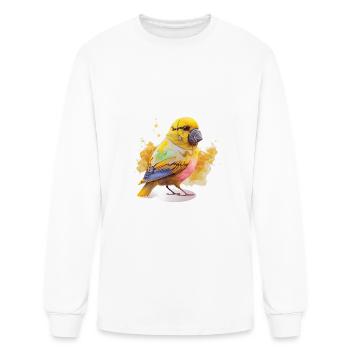 The Bird wants Singing - Men's Long Sleeve T-Shirt - white - Front