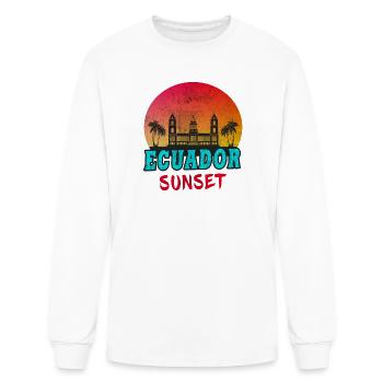 Ecuador Sunset Vintage / Gift South America - Men's Long Sleeve T-Shirt - white - Front