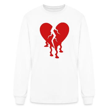 Broken Heart - Men's Long Sleeve T-Shirt - white - Front