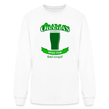 Obama's Irish Pub - Men's Long Sleeve T-Shirt - white - Front