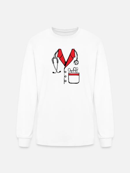 Doctor Stethoscope - Men's Long Sleeve T-Shirt - white