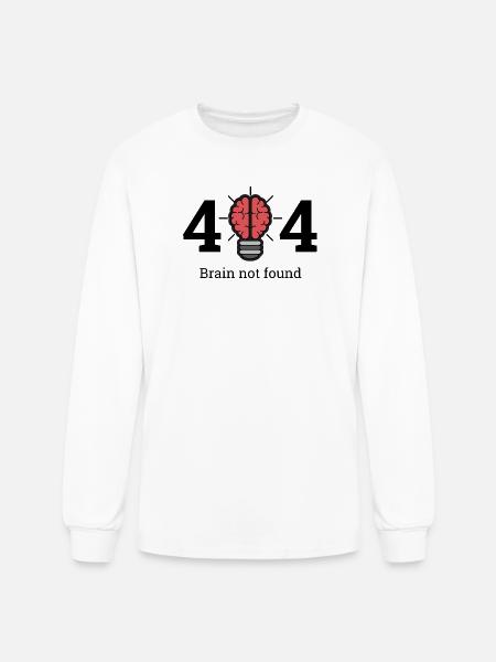 Brain not found - Men's Long Sleeve T-Shirt - white