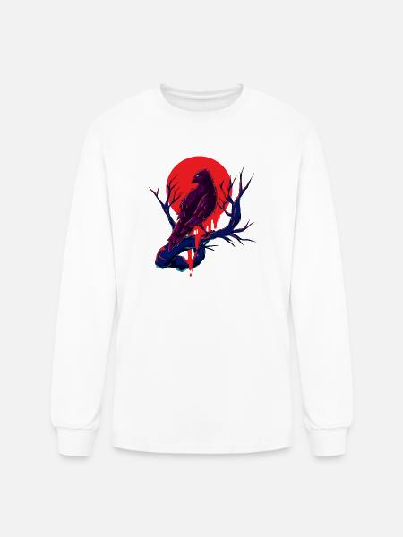 Crow Raven - Men's Long Sleeve T-Shirt - white