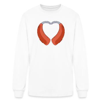 Heart Shaped Hearing Aid - Men's Long Sleeve T-Shirt - white - Front