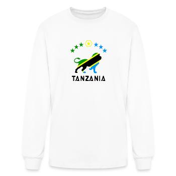 Tanzania lion flag design - Men's Long Sleeve T-Shirt - white - Front