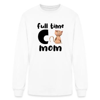 Maman chat à temps plein - T-shirt à manches longues Homme - blanc - Devant