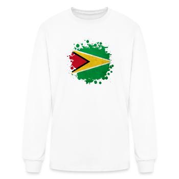 Guyana flag blob - Men's Long Sleeve T-Shirt - white - Front