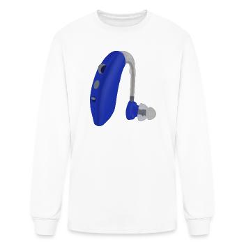 A Blue Hearing Aid - Men's Long Sleeve T-Shirt - white - Front
