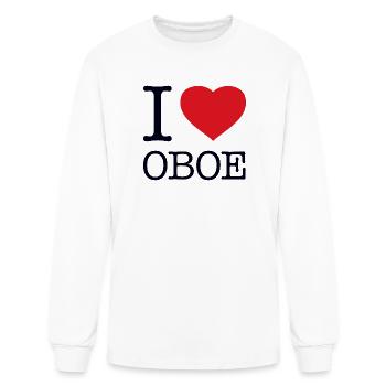 I LOVE OBOE - Men's Long Sleeve T-Shirt - white - Front