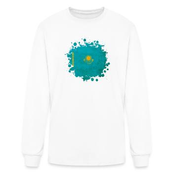 Kazakhstan vintage flag - Men's Long Sleeve T-Shirt - white - Front