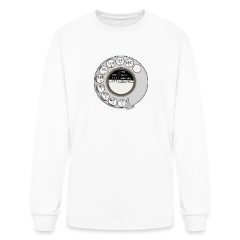 Rotary dial phone - Men's Long Sleeve T-Shirt - white - Front