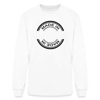 Made In (Your text) - Men's Long Sleeve T-Shirt - white - Front
