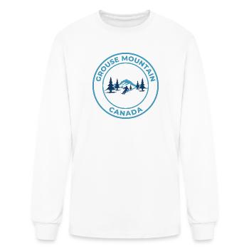 Retro Skiing in Grouse Mountain Canada Souvenir - Men's Long Sleeve T-Shirt - white - Front