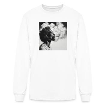 SMOKING - Men's Long Sleeve T-Shirt - white - Front