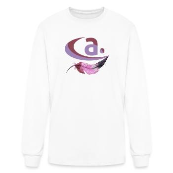 Purple Feather Crest - Men's Long Sleeve T-Shirt - white - Front