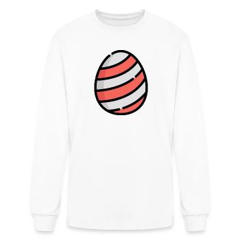 Striped Easter Egg - Men's Long Sleeve T-Shirt - white - Front