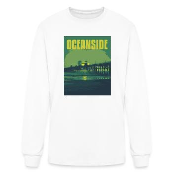 Oceanside California Sunset Pier - Men's Long Sleeve T-Shirt - white - Front