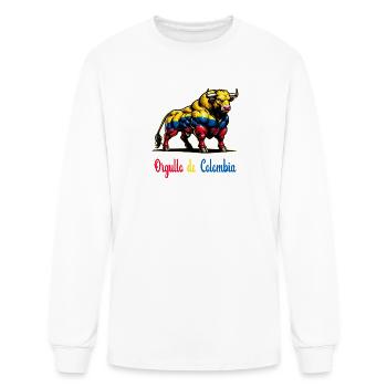 This is the pride of Colombia's flag - Men's Long Sleeve T-Shirt - white - Front