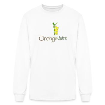 Orange Juice Logo Splash - Men's Long Sleeve T-Shirt - white - Front
