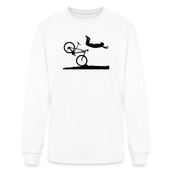 Gravity checks - Men's Long Sleeve T-Shirt - white - Front