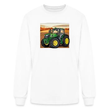 Tractor plowing - Men's Long Sleeve T-Shirt - white - Front