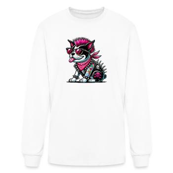 Bostie Punk Design - Men's Long Sleeve T-Shirt - white - Front