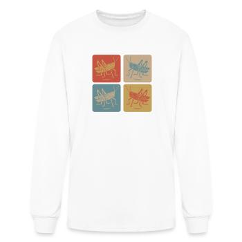 Minimalist Grasshopper - Natural Art - Men's Long Sleeve T-Shirt - white - Front