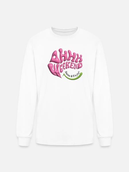 ahhh weekend - Men's Long Sleeve T-Shirt - white