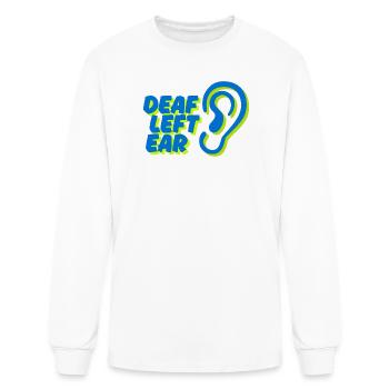 Deaf Left Ear - Men's Long Sleeve T-Shirt - white - Front