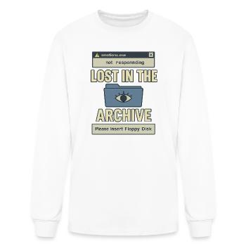 Lost In The Archive Retro Tech - Men's Long Sleeve T-Shirt - white - Front