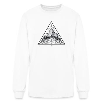 Mountain Horizon with Sun and Forest - Men's Long Sleeve T-Shirt - white - Front
