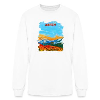 Aspen Colorado - Men's Long Sleeve T-Shirt - white - Front