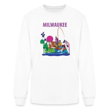 Milwaukee Collage - Men's Long Sleeve T-Shirt - white - Front