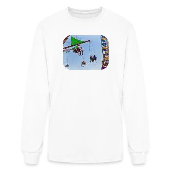 Swing Ride Next to Ferris Wheel - Men's Long Sleeve T-Shirt - white - Front