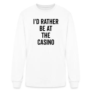 I’d Rather Be at The Casino - Men's Long Sleeve T-Shirt - white - Front