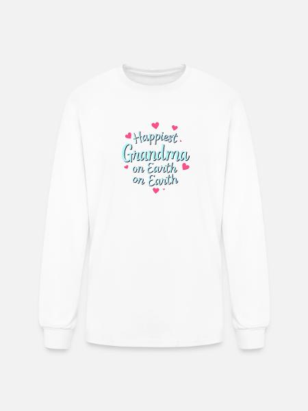 Happiest Grandma on Earth Design - Men's Long Sleeve T-Shirt - white