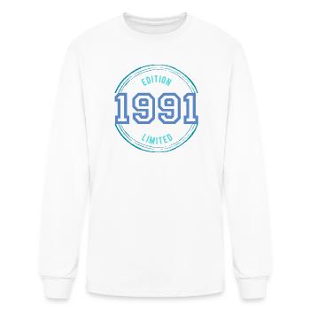 Year of birth 1991 - Men's Long Sleeve T-Shirt - white - Front